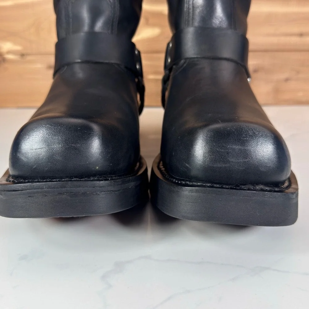 Harley Davidson Mega Harness 91345 Black Leather Motorcycle Boots Mens size 13